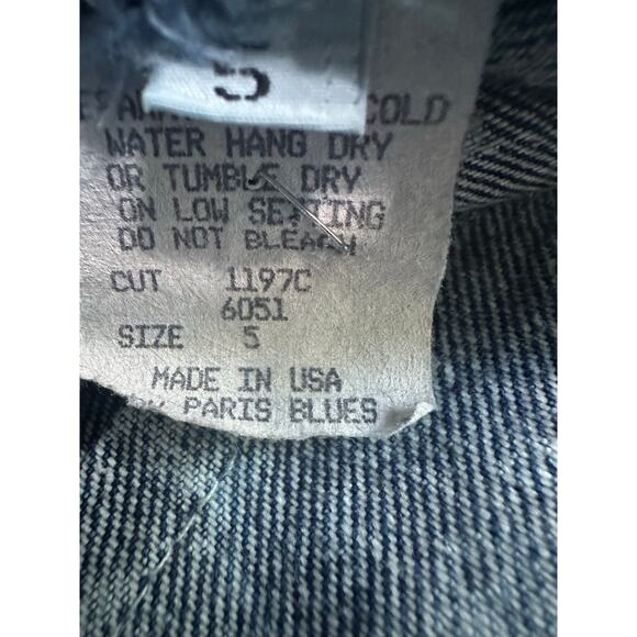 Vintage Paris Blues 90s Stonewashed Mock Neck Bodycon Backless Midi Dress - Picture 6 of 12